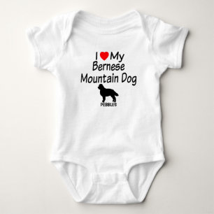 Baby Loves Bernese Mountain Dog Bodysuit