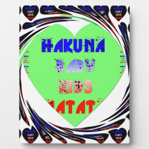 Baby Luminous Hearts Hakuna Matata Baby Kid Design Plaque