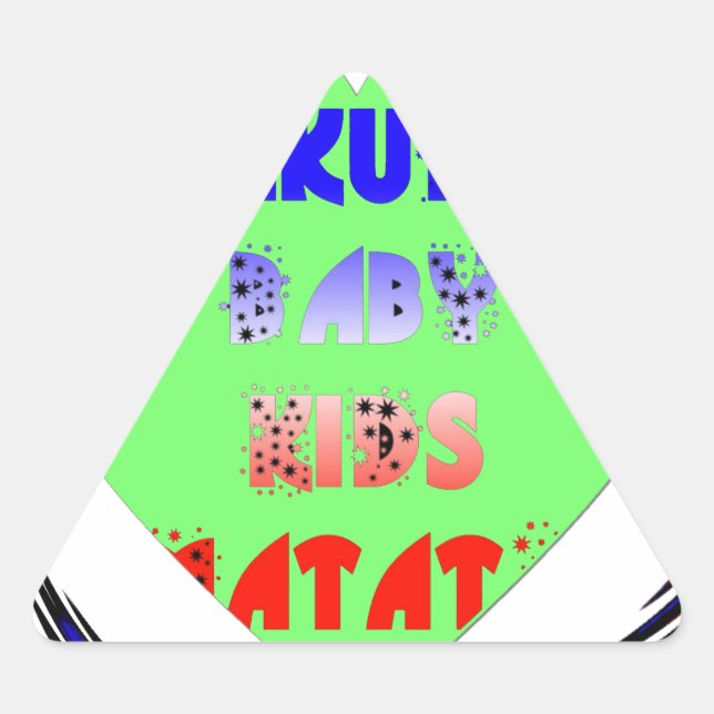 Baby Luminous Hearts Hakuna Matata Baby Kid Design Triangle Sticker (Front)