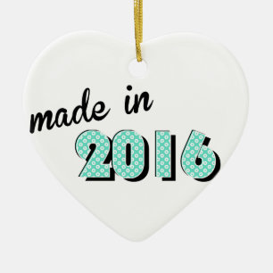 Baby Made In 2016 Ceramic Ornament