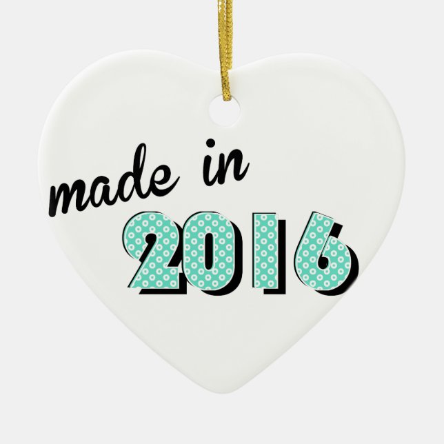 Baby Made In 2016 Ceramic Ornament (Front)