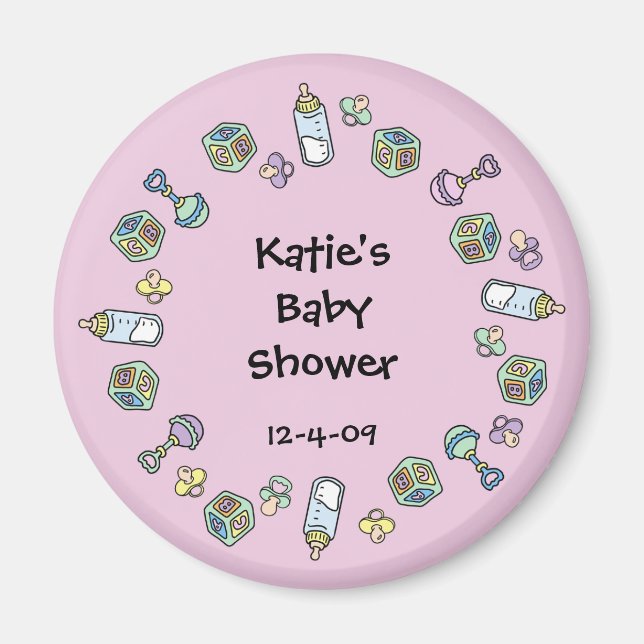 Baby Magnet - Rattles, Pacifiers, Blocks & Bottles (Front)