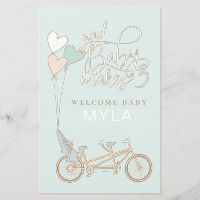 Baby Makes Three tandem bike with baby seat custom (Front)