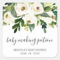 Baby Making Potion Elegant Floral Girl Baby Shower