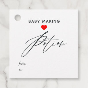 Baby Making Potion Favour Tags