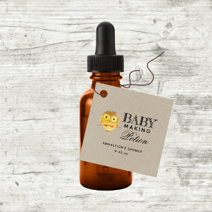 Baby Making Potion Owl Typography Favour Tags