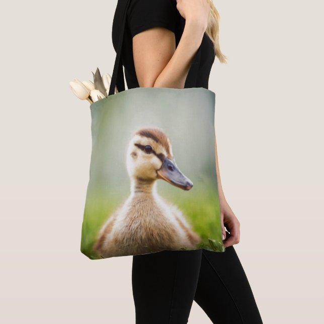 Baby Mallard Ducking Tote Bag (Close Up)