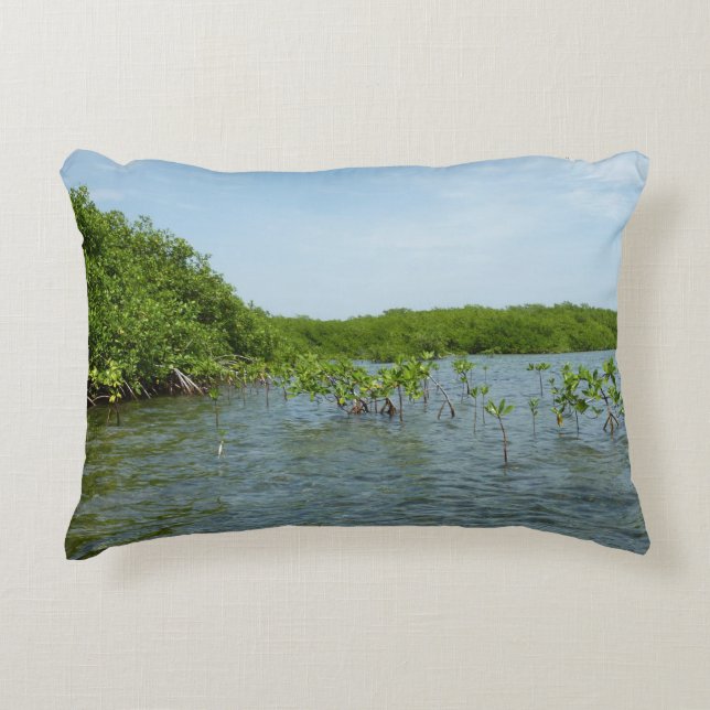 Baby Mangrove Trees in the Caribbean  Accent Pillow (Front)