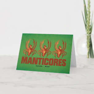 Baby Manticores Vintage Graphic Card