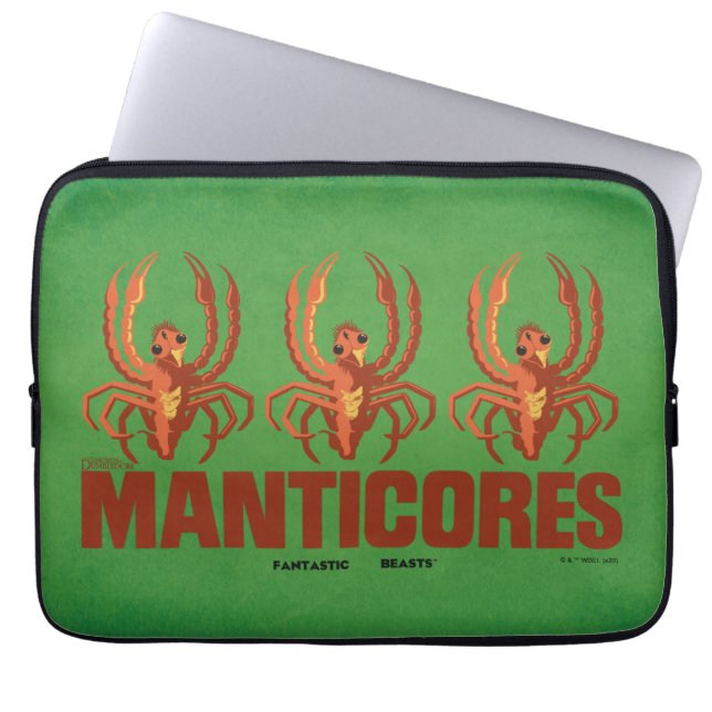 Baby Manticores Vintage Graphic Laptop Sleeve (Front)