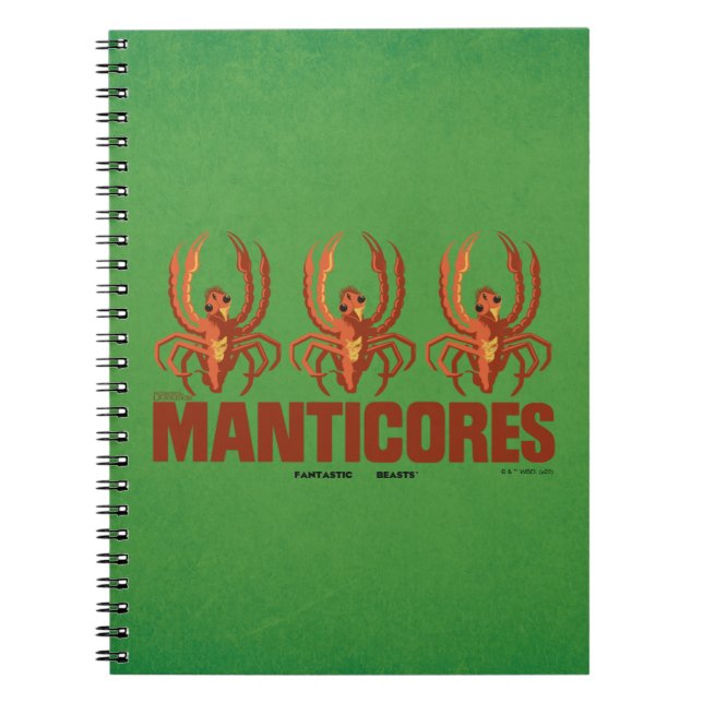 Baby Manticores Vintage Graphic Notebook (Front)