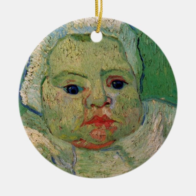 Baby Marcelle Roulin by Vincent van Gogh Ceramic Ornament (Front)