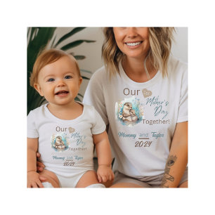 Baby Matching Otter Our First Mother'sDay Together Bodysuit