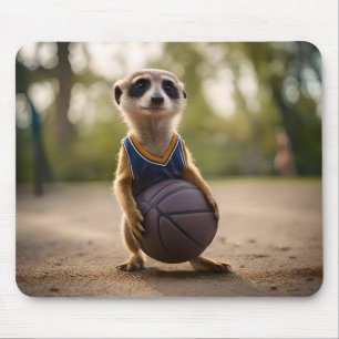 Baby Meerkat Basketball Player,  Mouse Pad