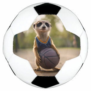 Baby Meerkat Basketball Player, Soccer Ball