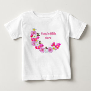 Baby Meerkat Et Fleurs, Baby Tshirt