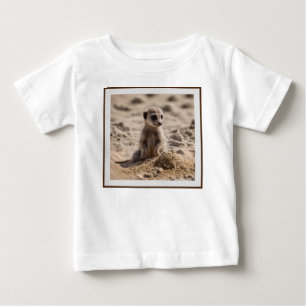 Baby Meerkat Playing In Sand, T-Shirt