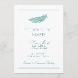 Baby Memorial Forever in Our Hearts   Blue Feather Program