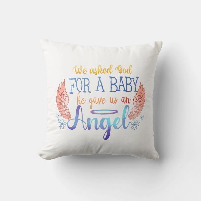 Baby Memorial  Throw Pillow (Front)