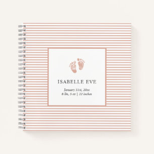 Baby Memory Book Personalized Baby Book Blush Pink