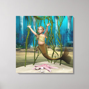 Baby Mermaid Canvas Print