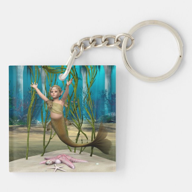 Baby Mermaid Keychain (Back)