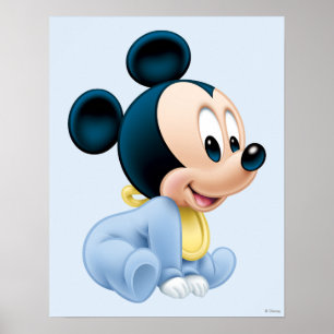 Baby Mickey   Blue Pyjamas Poster