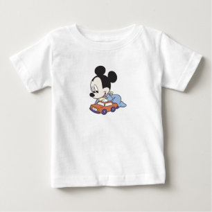 Baby Mickey Mouse playing with toy car T-Shirt
