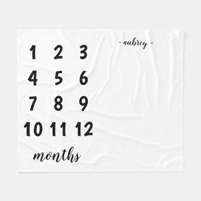 Baby Milestone Blanket (Front (Horizontal))