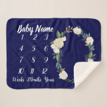 Baby Milestone Blanket Personalized Baby Boy Gift