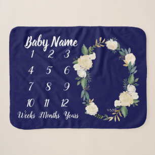 Baby Milestone Blanket Personalized Baby Boy Gift