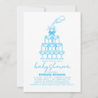 Baby Milk Bottle Champagne Tower Funny Baby Shower