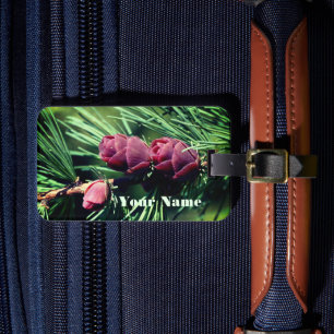 Baby Miniature Pine Cones Nature Personalized Luggage Tag