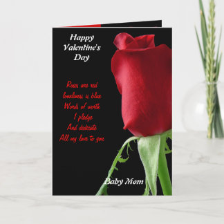 Baby mom roses are red holiday card