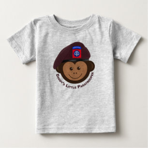 Baby Monkey “Daddy’s Little Paratrooper” T-Shirt