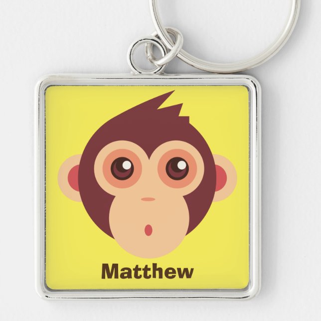 Baby Monkey Face Keychain (Front)