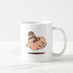 Baby Monkey (Going Backwards on a Pig) Coffee Mug