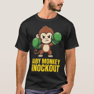 Baby Monkey Knockout Funny Kawaii Boxing T-Shirt