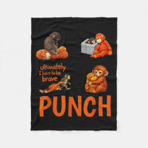 Baby monkey punch fleece blanket