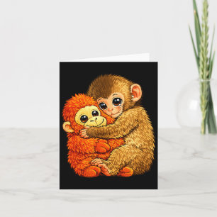 Baby monkey punch - funny monkey plush toy meme  card