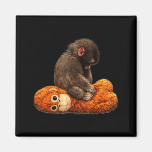Baby monkey punch magnet