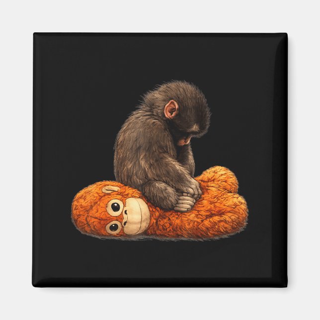 Baby monkey punch  magnet (Front)