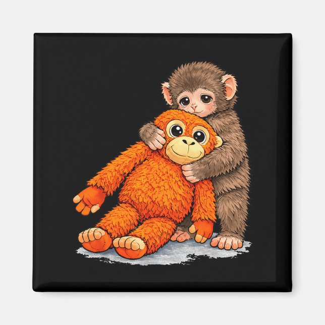 Baby monkey punch meme  magnet (Front)