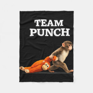 Baby monkey punch meme team punch 2026 fleece blanket
