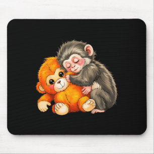 Baby monkey punch mouse pad