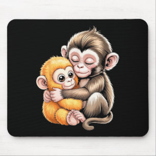 Baby monkey punch mouse pad