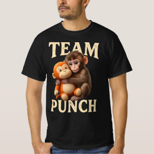 Baby Monkey Punch Team Cute Rescued Macaque Cudd T-Shirt