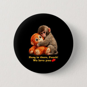 Baby monkey punch team punch 2 inch round button