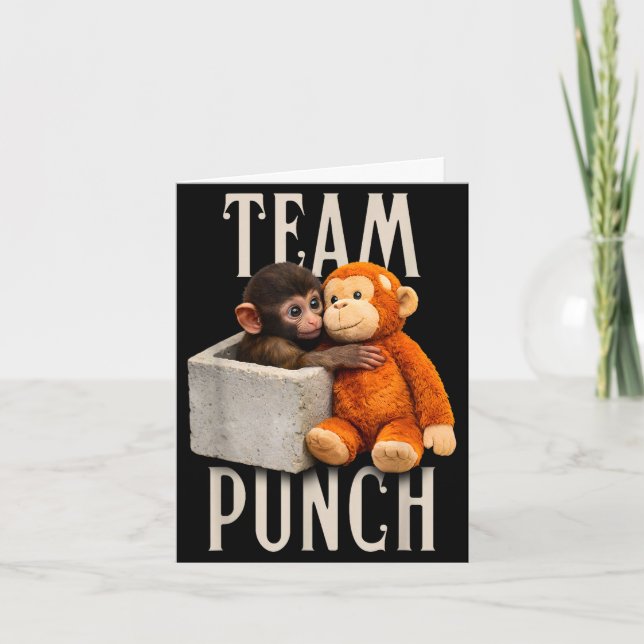 Baby monkey punch team punch  card (Front)