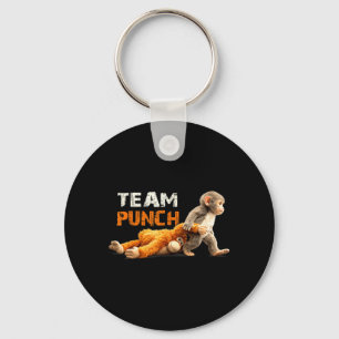 Baby Monkey Punch Team Punch Cute Animal Lover Keychain